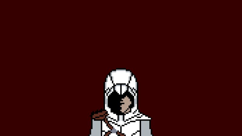 Pixel Art Assassin — White