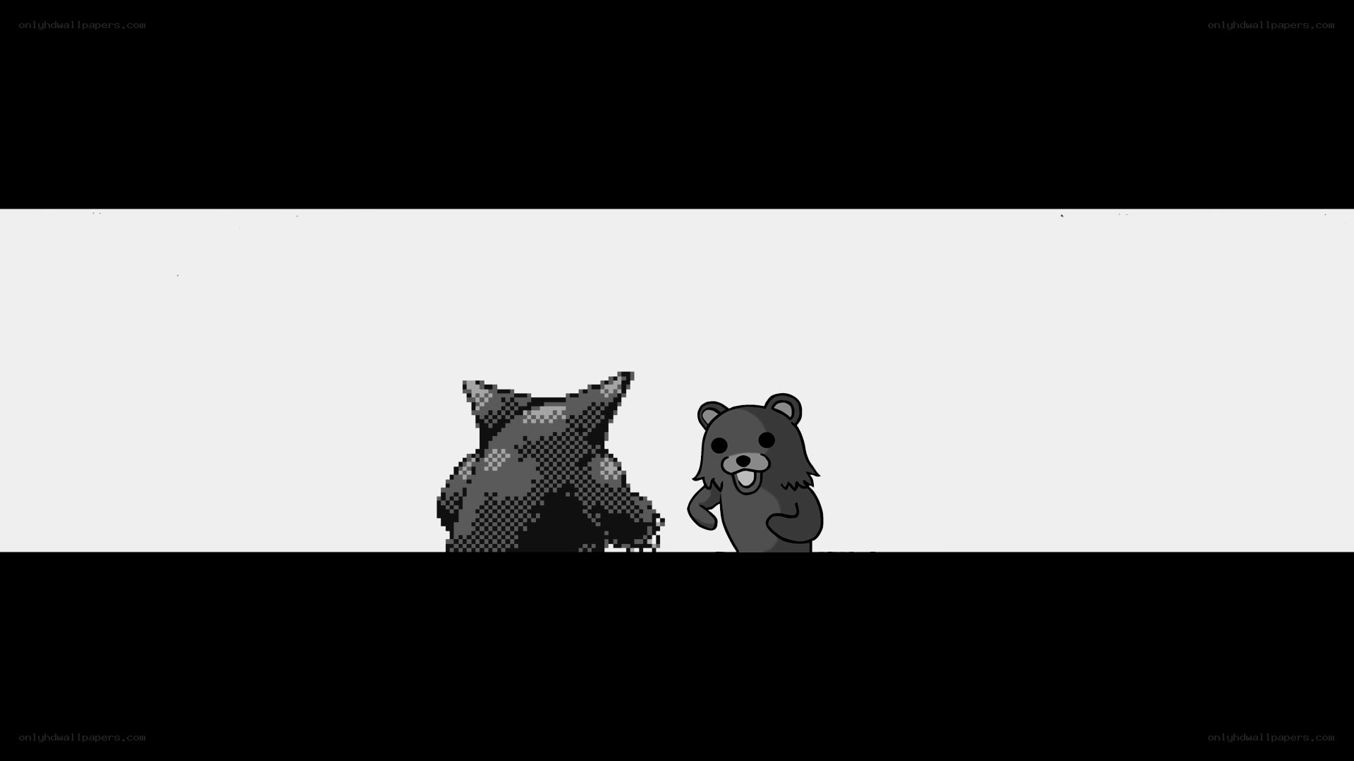 Pixel art bear characters