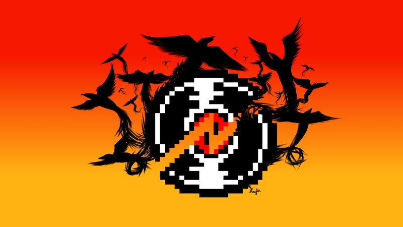 Pixel Art Bird Logo