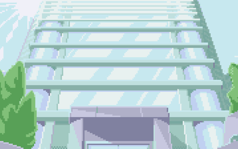 pixel art building facade