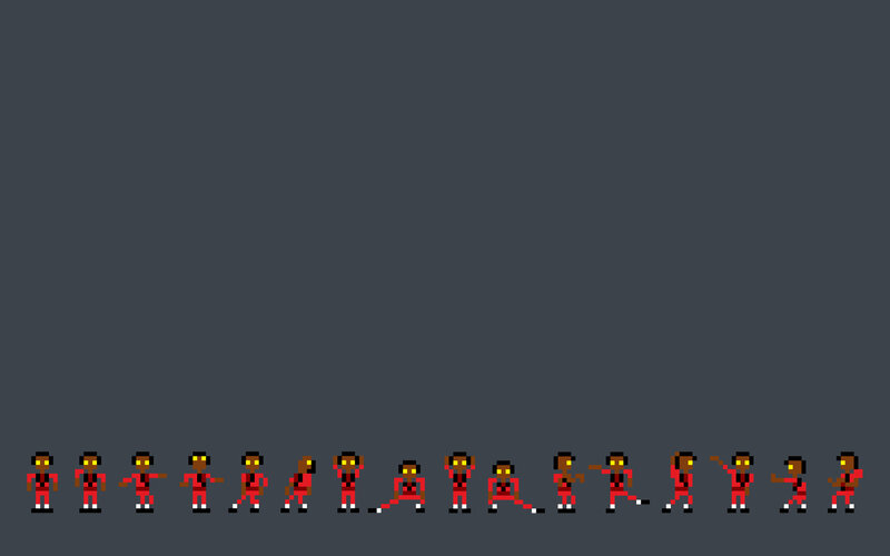 pixel art character animation