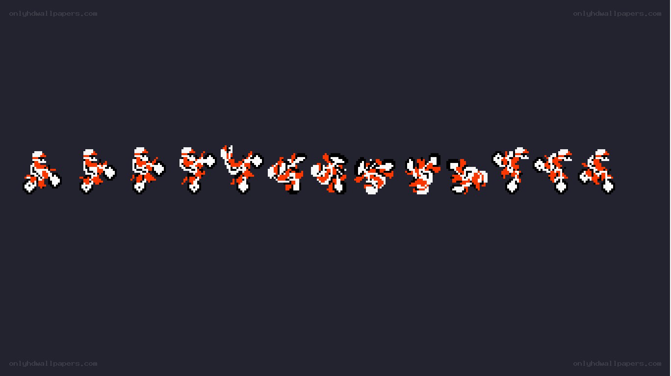 pixel art character animation sequence