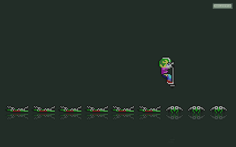 pixel art character animation