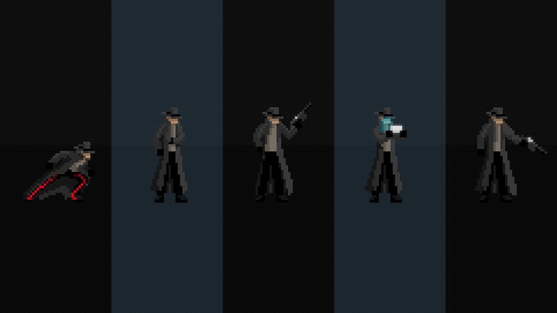 Pixel Art Character — Black, Dramatic