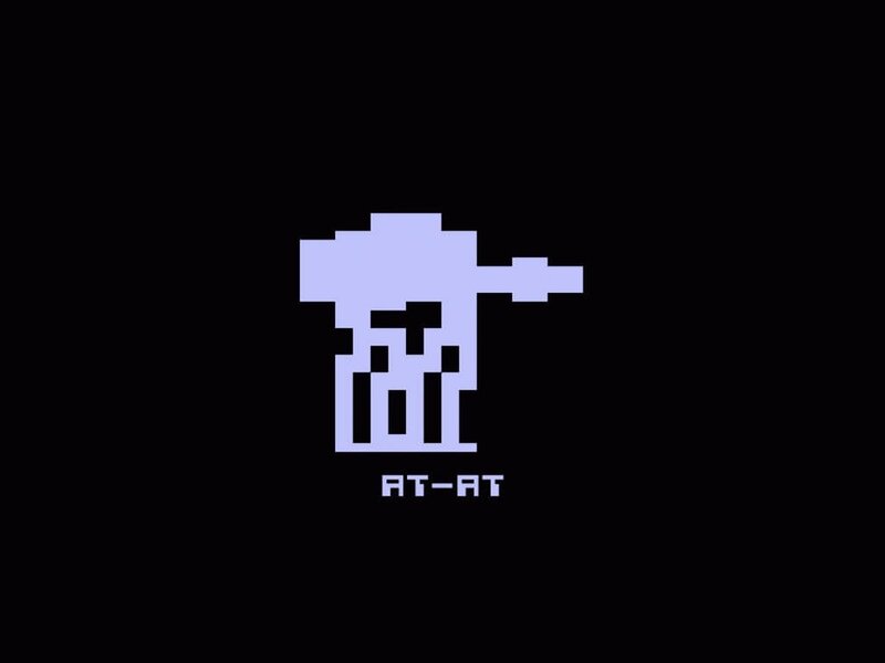 Pixel Art Character — Black, Minimalist