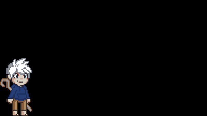 Pixel Art Character — Black, Neutral