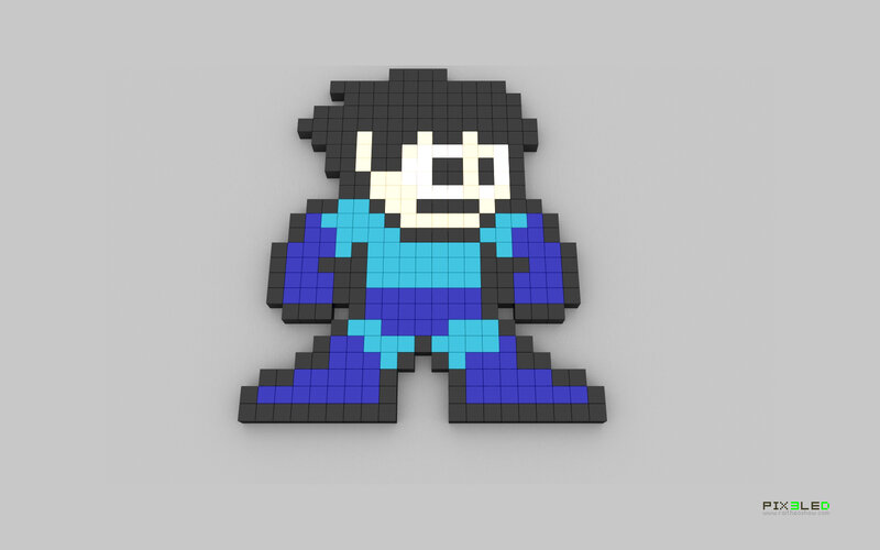 Pixel Art Character — Blue, Neutral