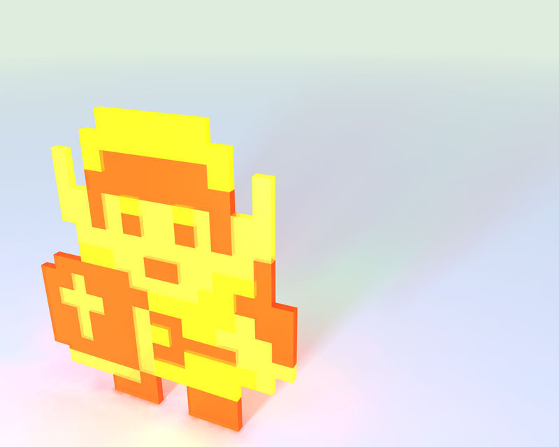 pixel art character figure