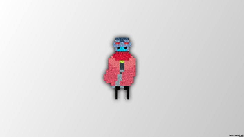 Pixel Art Character — Gray