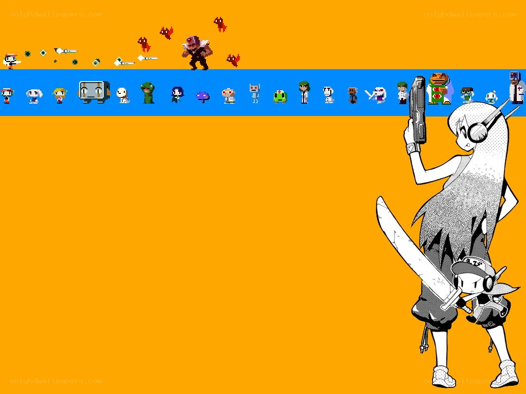 Pixel art character lineup