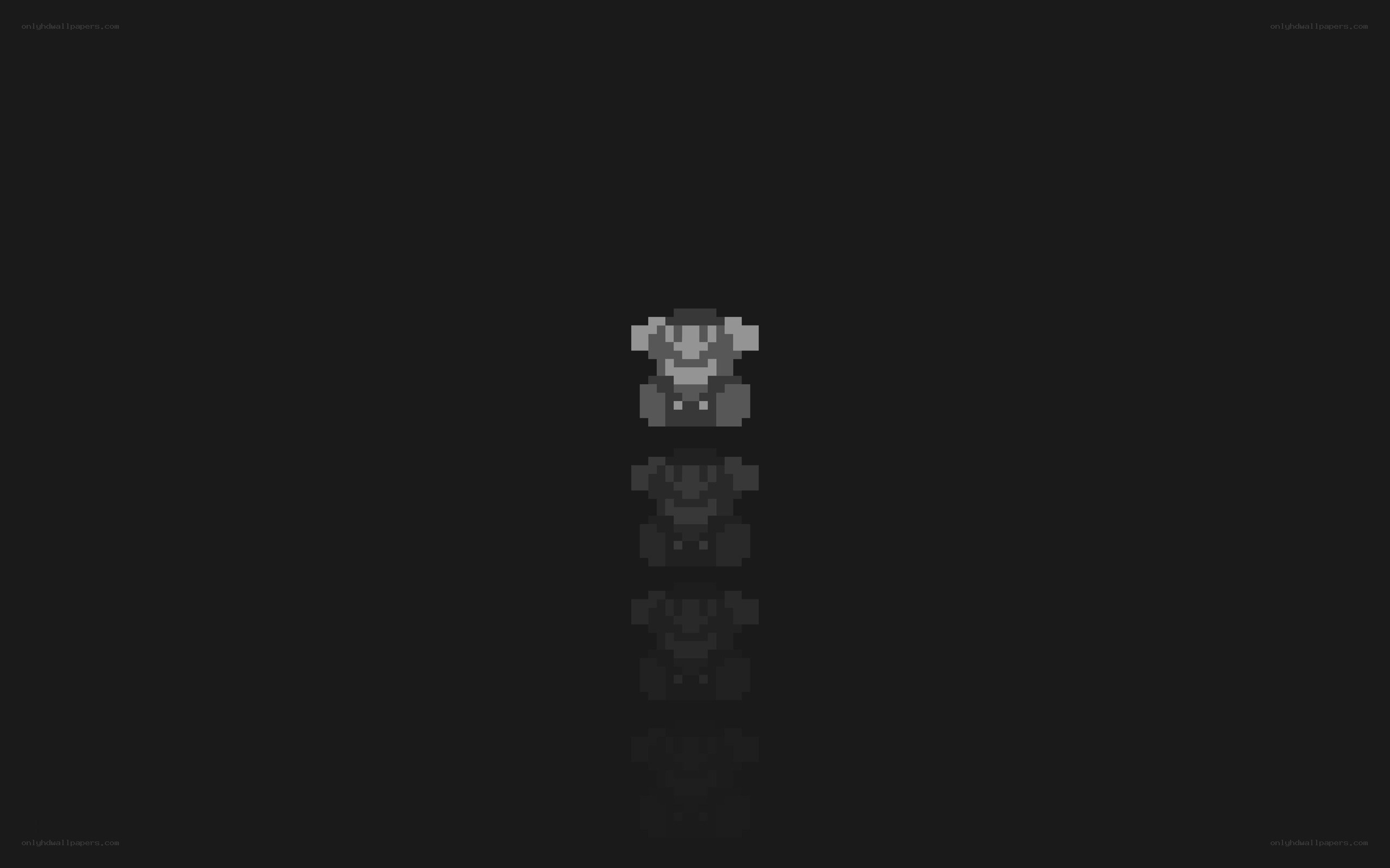 pixel art character on black