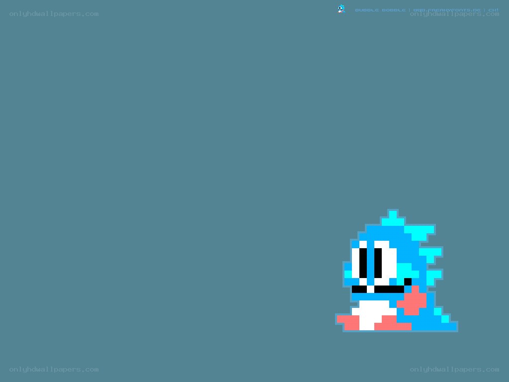 pixel art character on blue background