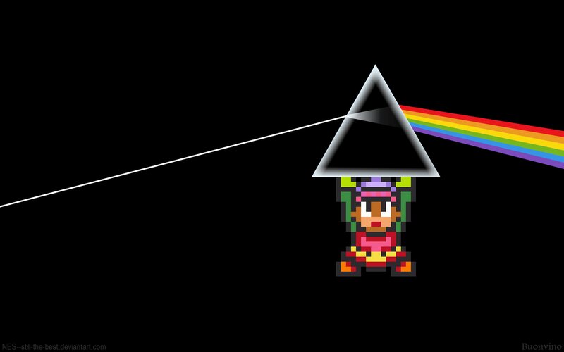 Pixel Art Character under Prism — Black