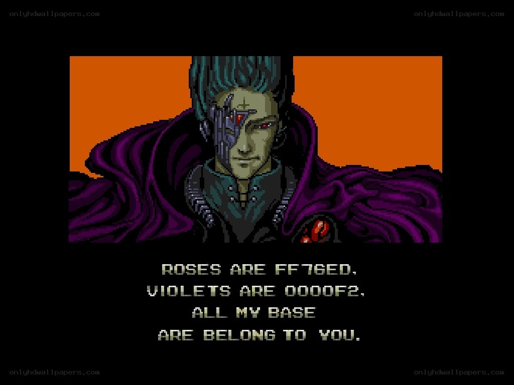 Pixel art character with dialogue