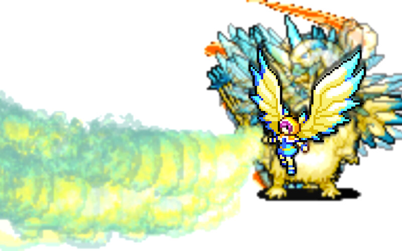 pixel art character with wings