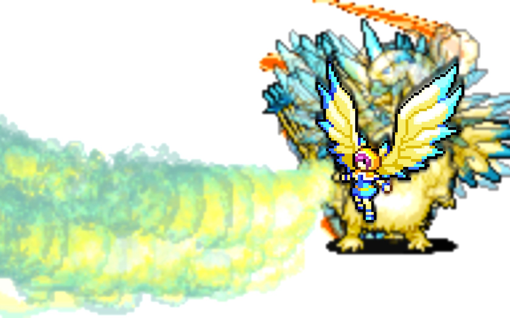 pixel art character with wings