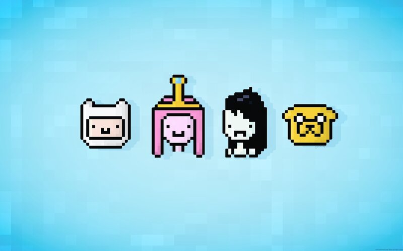 Pixel Art Characters — Blue, Playful