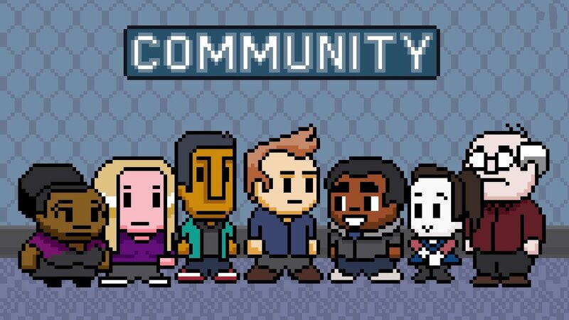 Pixel Art Characters — Blue