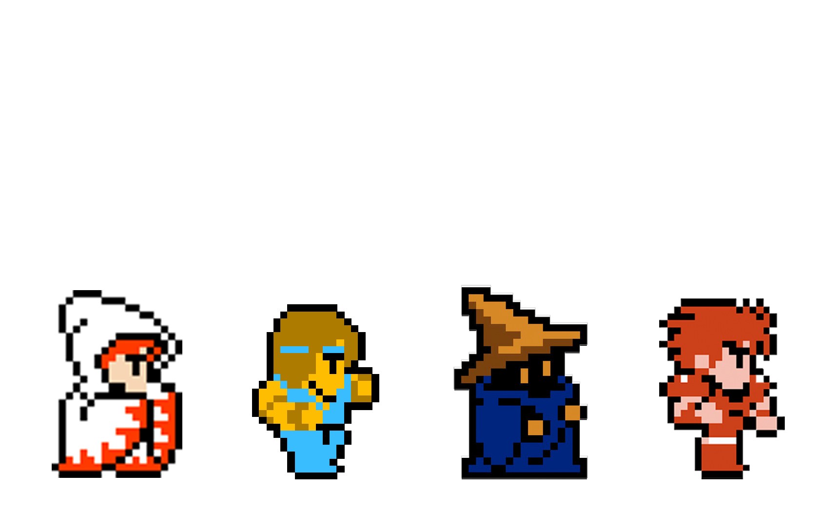 pixel art characters from a game