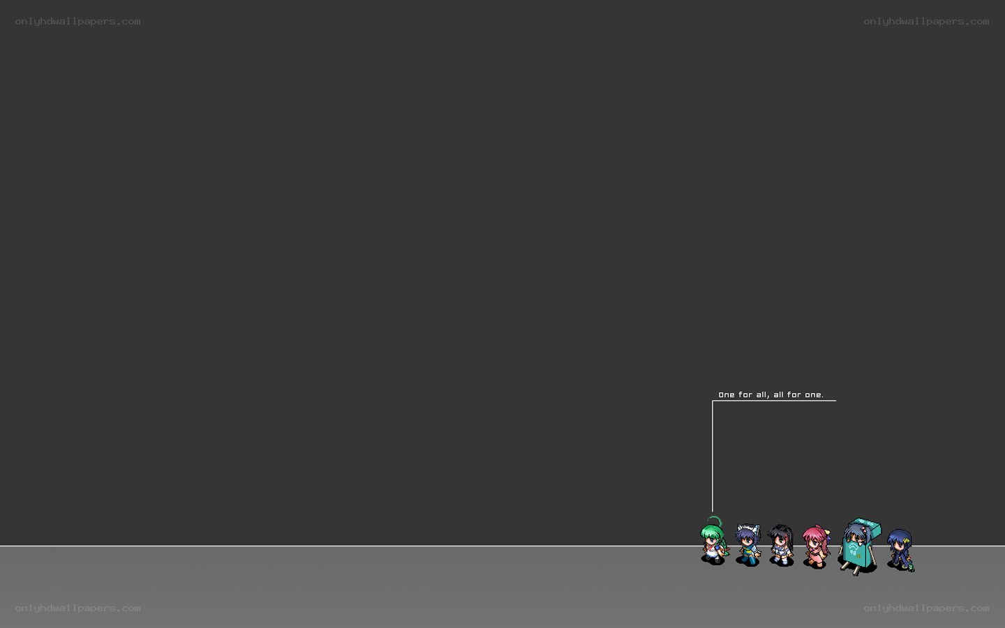 pixel art characters in a row