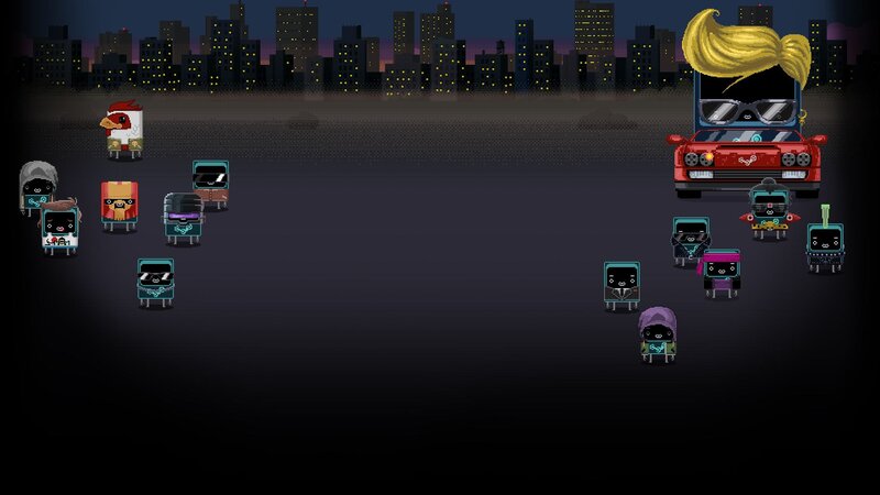 Pixel Art Characters in City