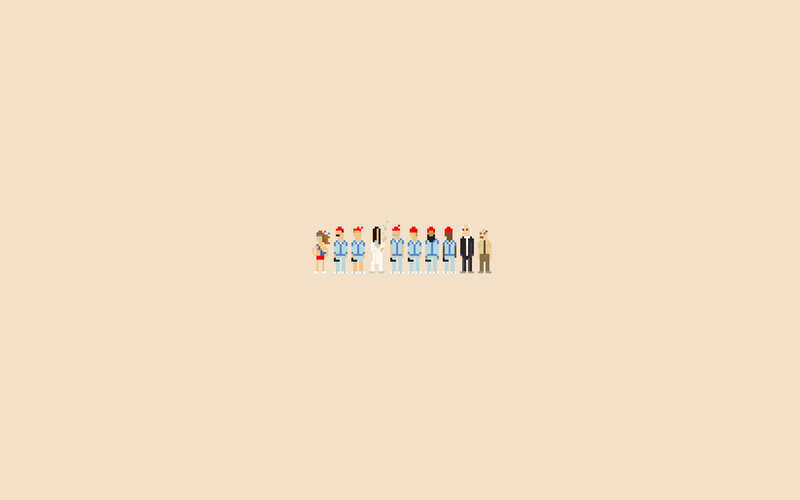 Pixel Art Characters in Line