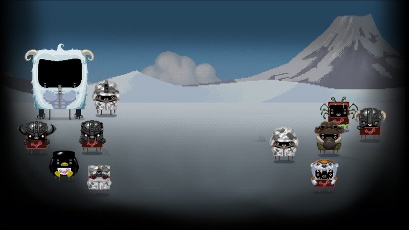 Pixel Art Characters in Snow