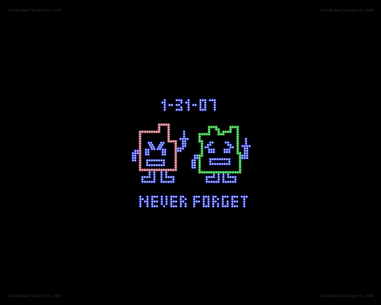 Pixel art characters with date