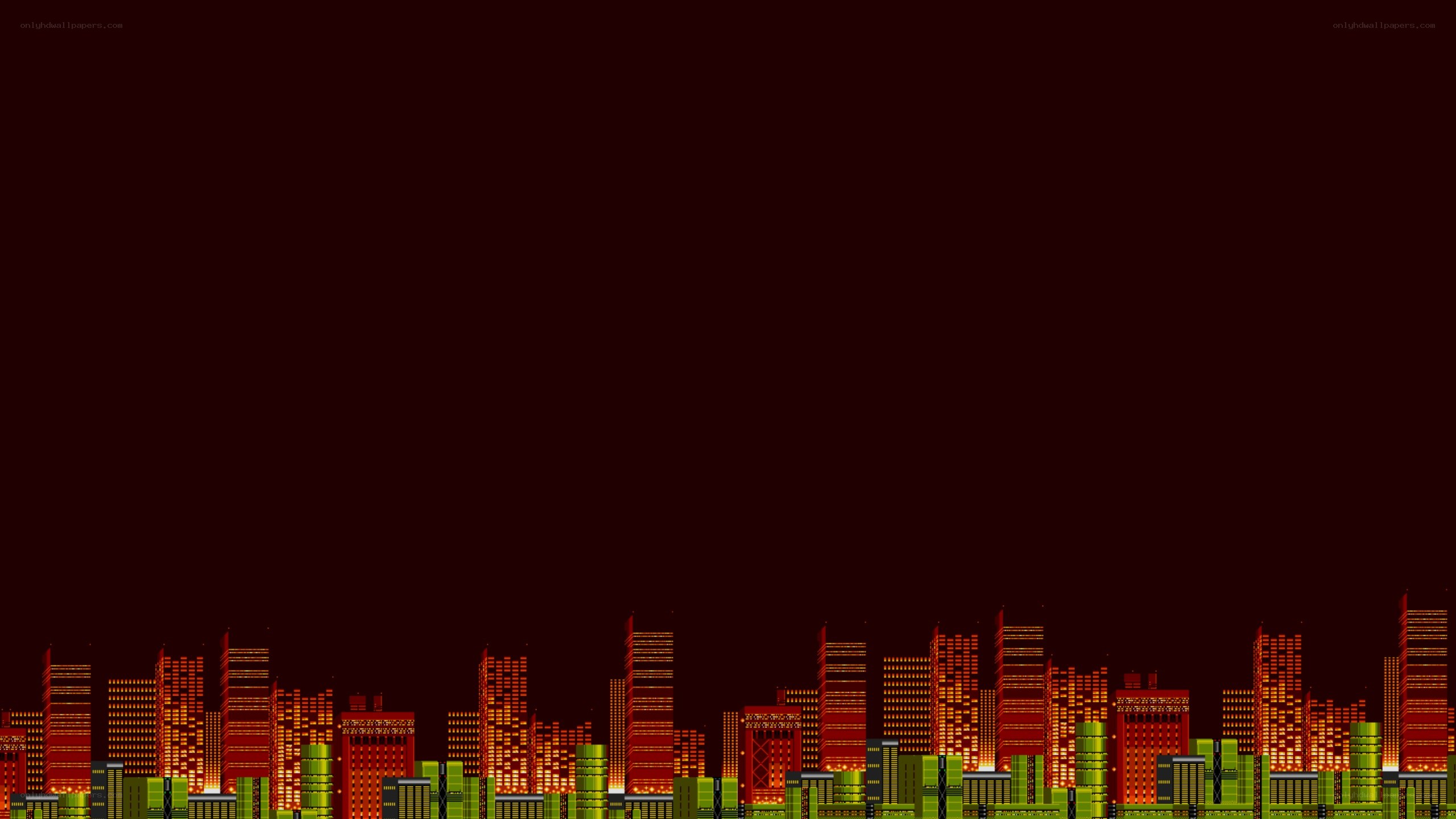 pixel art city skyline