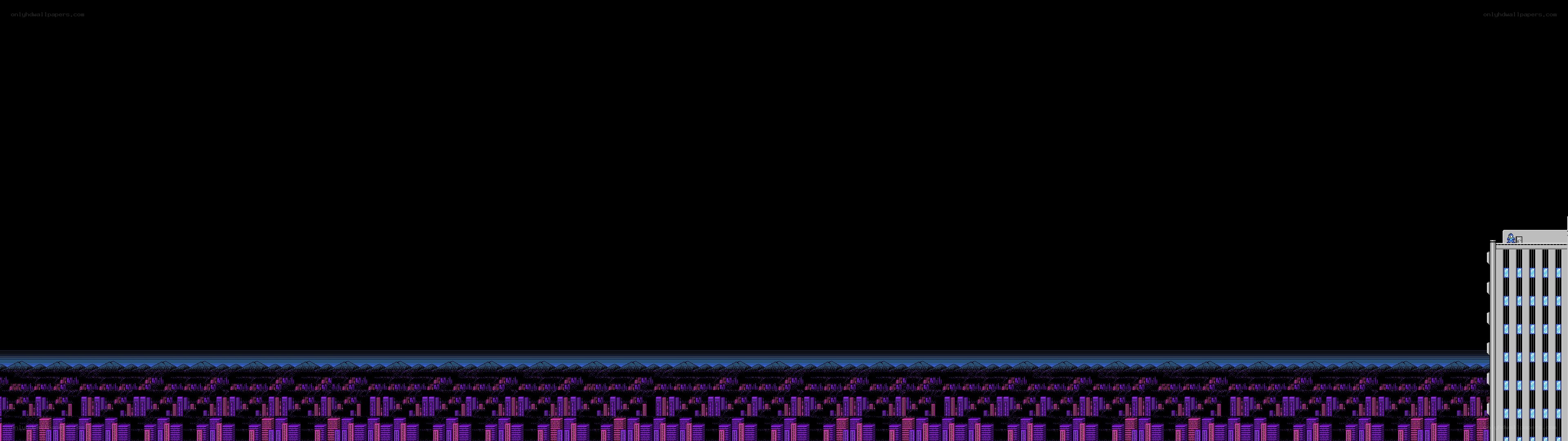 pixel art cityscape at night