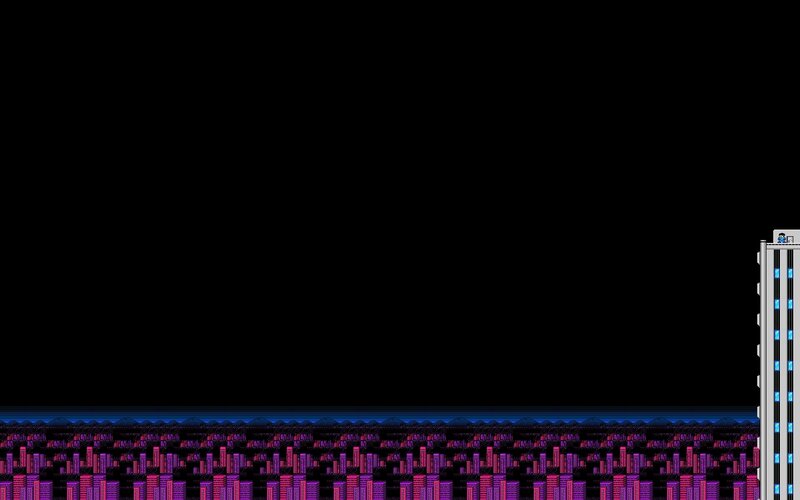 pixel art cityscape at night