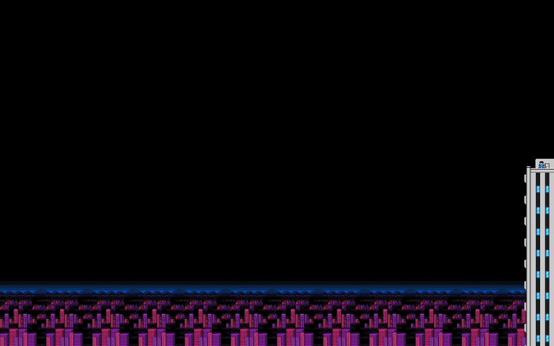 Pixel Art Cityscape — Black, Dark, Night