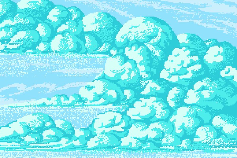 Pixel Art Clouds