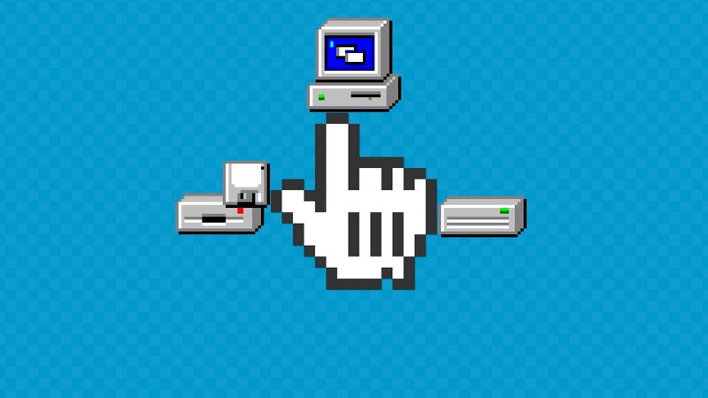 Pixel Art Computer — Blue