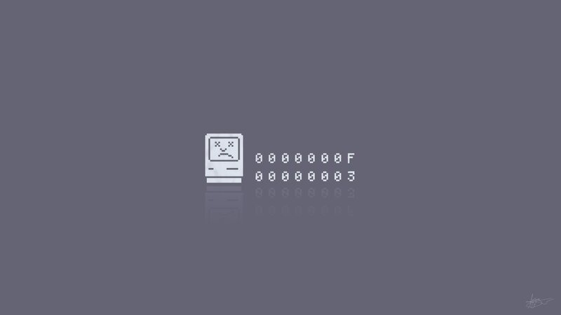 Pixel art computer error