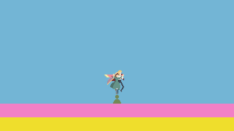 Pixel art couple hugging