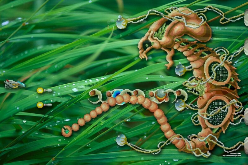 Pixel Art Creature in Grass