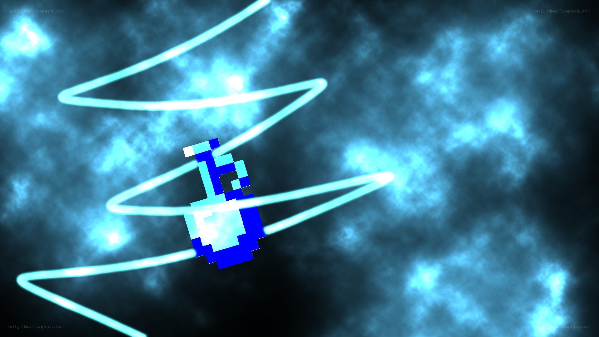 pixel art cursor in space