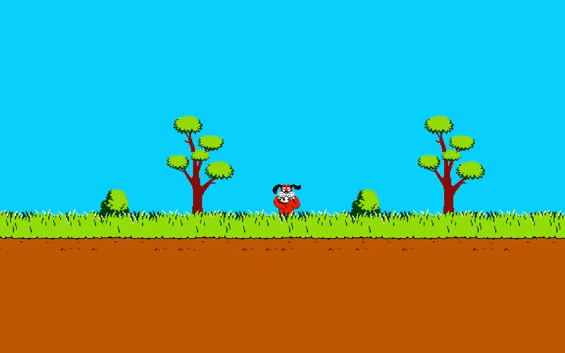 pixel art dog character