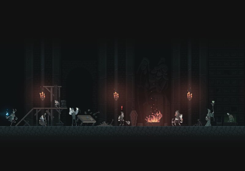 Pixel Art Dungeon Scene