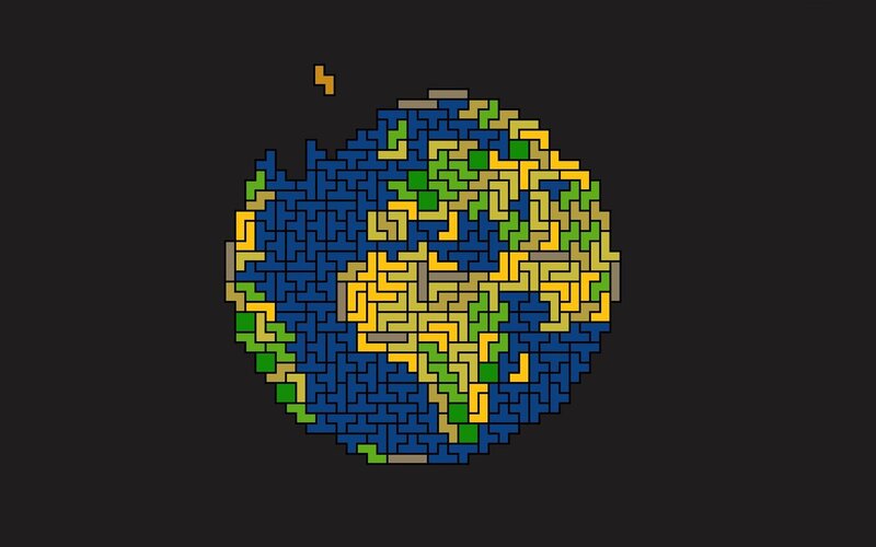 pixel art earth globe