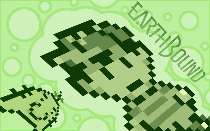 pixel art earthbound logo