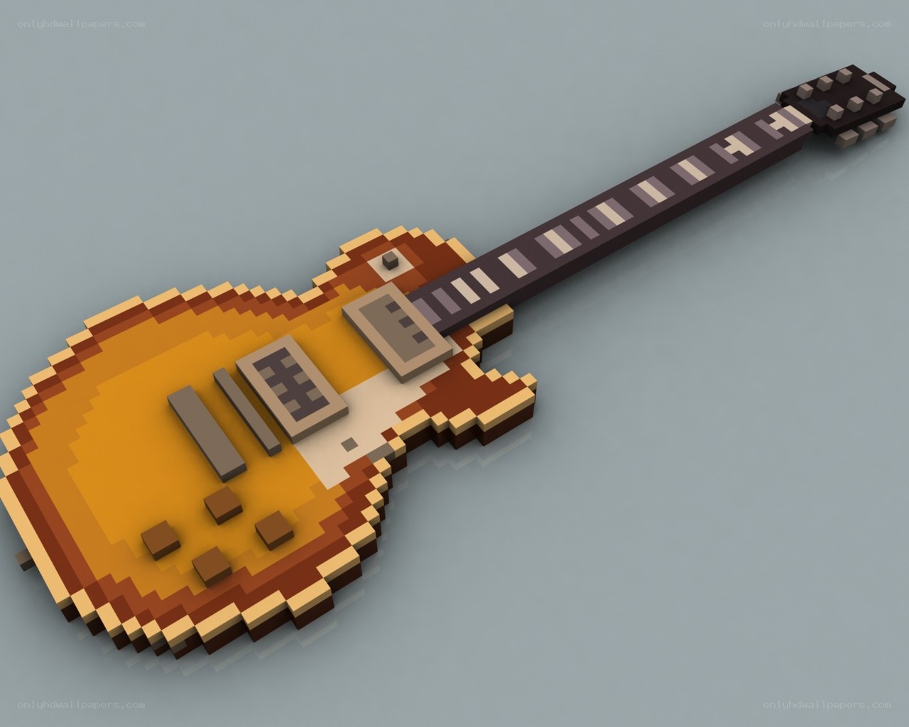 Pixel art electric guitar