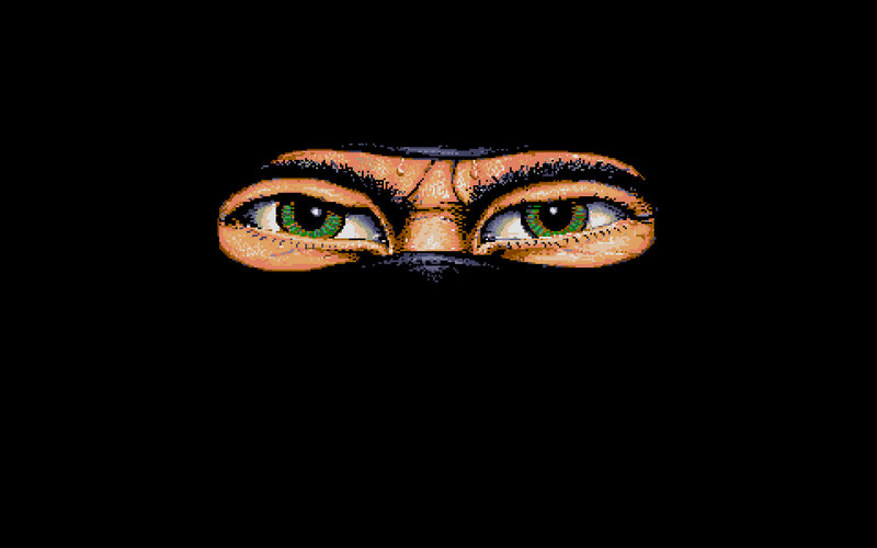 pixel art eyes in darkness