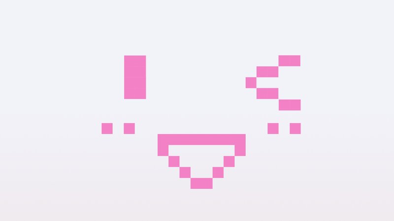 Pixel Art Face — Pink
