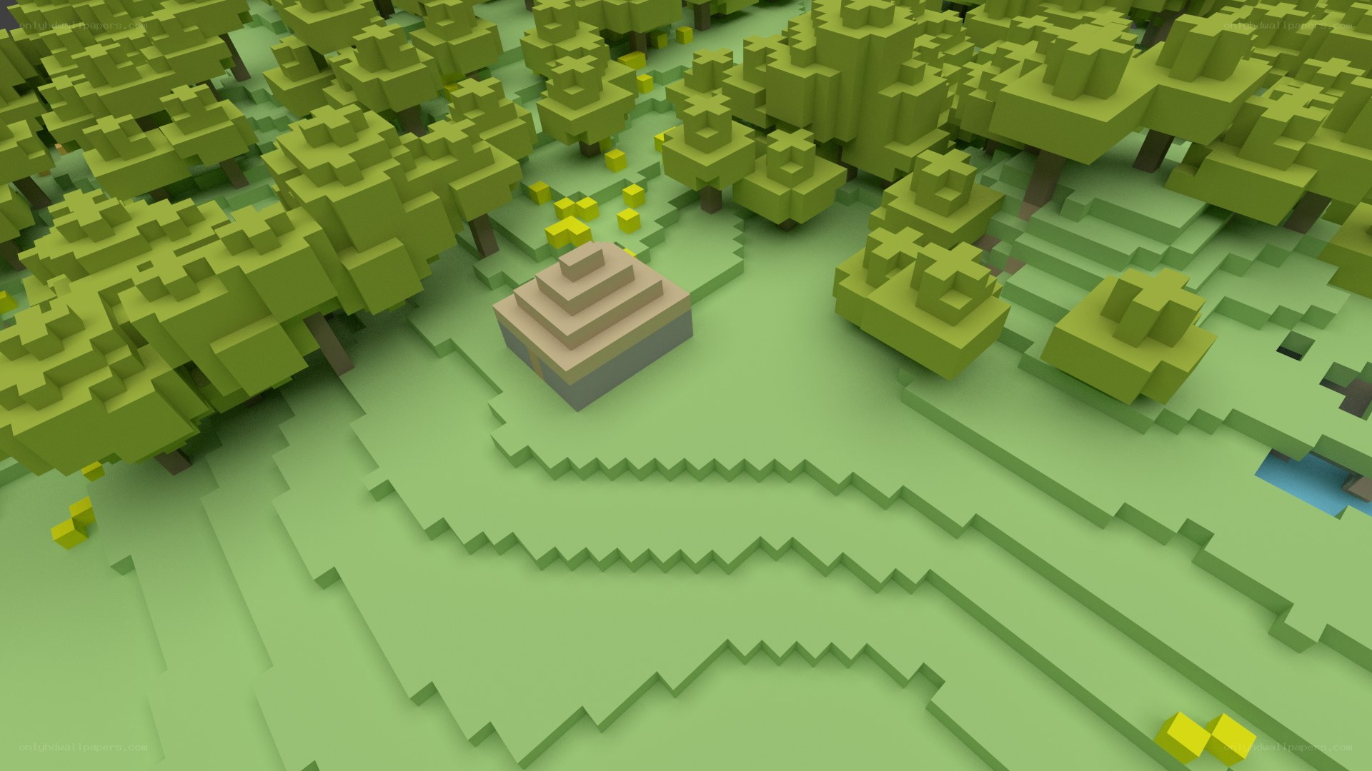 pixel art forest landscape