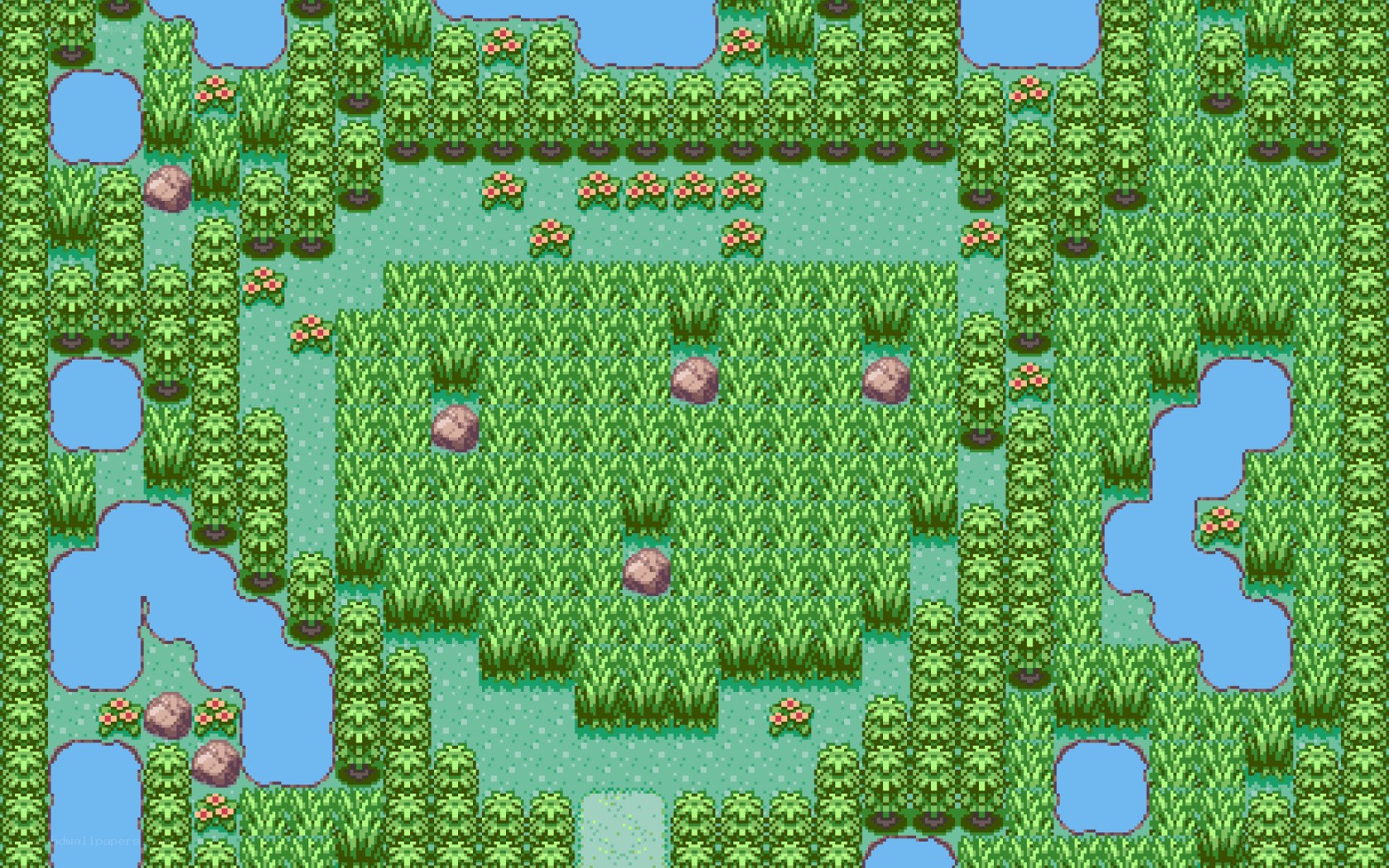 pixel art forest map