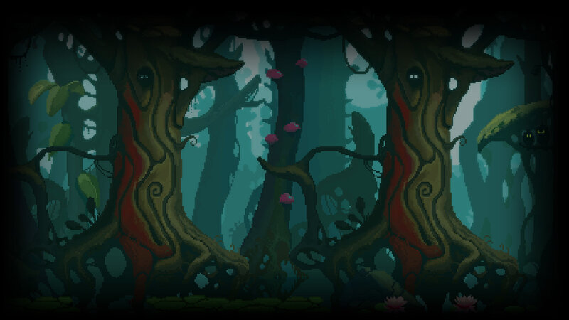 Pixel Art Forest Scene — Green