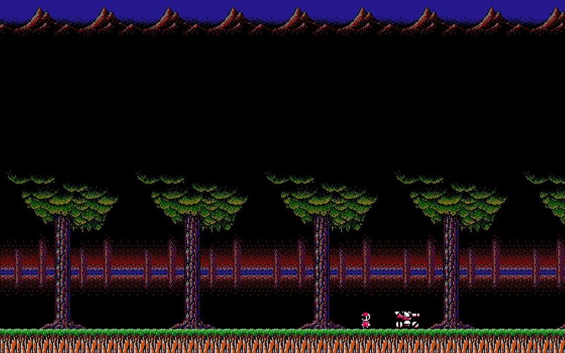 pixel art forest scene