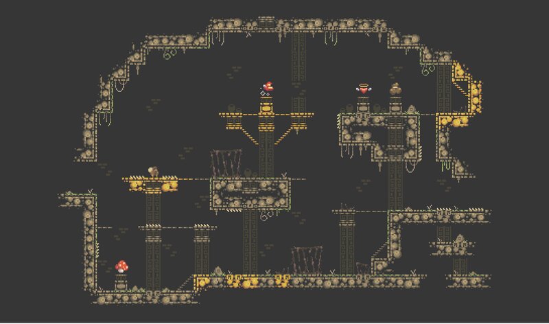 Pixel Art Game Level — Black